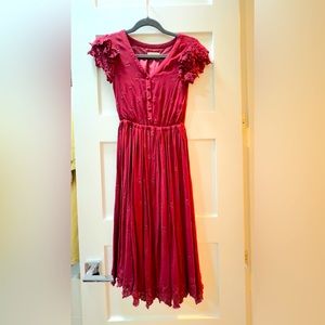Rachel Parcell burgundy fall dress